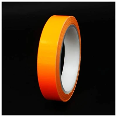 Image of Finest Folia 10 Metre Shiny Decorative Strips for Car, Motorcycle, Boat, Model Making, Silver Chrome Strips, Side Stripes (Neon Orange, 20 mm Width)