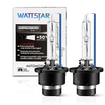 Image of Wattstar D2S Headlight Bulbs,Xenon, 35W HID Headlight, Bulb, Xenon 4300K Bulbs (pack of 2)……