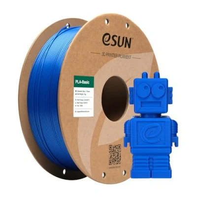 Image of eSUN PLA Filament 1.75mm, Basic 3D Printer Dimensional Accuracy +/ 0.05mm, 1KG Spool (2.2 LBS) Speedy for Printers,Blue
