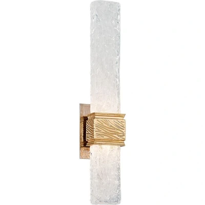 Image of Freeze 2 Light Wall Sconce Gold Leaf