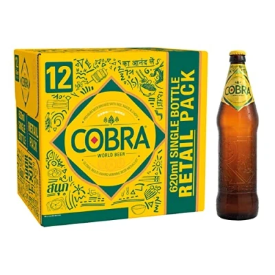 Image of Cobra Premium Indian Lager Beer, 12x620ml