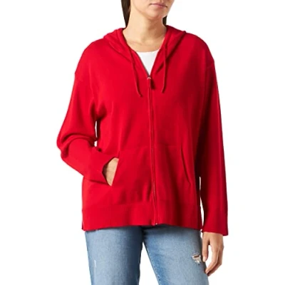 Image of United Colors of Benetton Women&#039;s Maglia COREANA M/L 1294D5005 Cardigan Sweater, Red, M