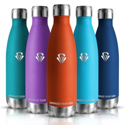 Image of Grsta Stainless Steel Drinking Bottle, 750 ml, BPA Free, Sports Water Leak Proof, Thermos Flask, Suitable for Carbonated Drinks, Insulated Cup Sports, Gym, Outdoor,