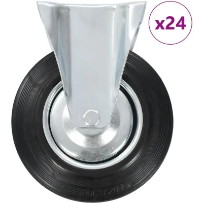 Image of vidaXL 24 pcs Fixed Casters 200 mm