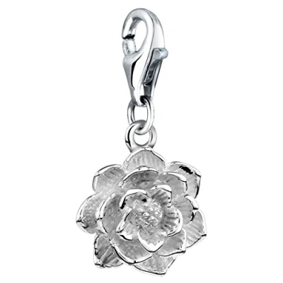 Image of Nenalina charm lotus flower pendant made of 925 sterling silver, fits all common jewellery, 713207 000