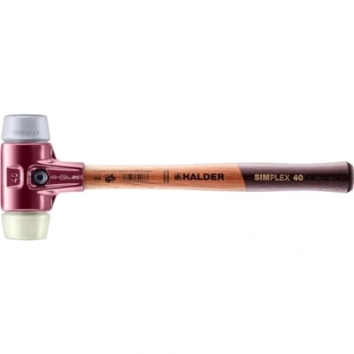 Image of Halder 3038040 &quot;Simplex&quot; Soft Face TPE Mid/Nylon Mallet, Multi Colour, 40 mm