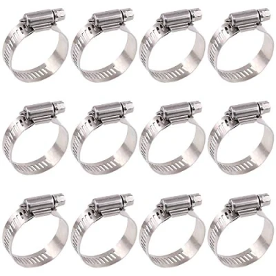 Image of Glarks 20Pcs 304 Stainless Steel Adjustable 21 38MM Range Worm Gear Hose Clamps Assortment Kit, Fuel Line Clamp for Water Pipe, Plumbing, Automotive and Mechanical Application (21 38MM)