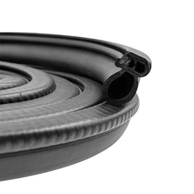 Image of Car Door Rubber Seal Strip Trim with Side Bulb, Boot Seal, Edge for Cars, Boats, RVs, Trucks, and Home Applications, Weather Stripping (6M)