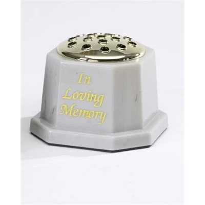 Image of Smithers Grave Vase Marble Effect Cream