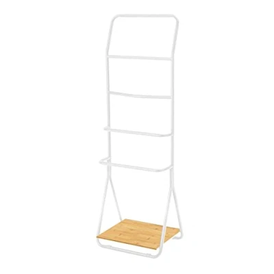 Image of WENKO Verona Towel Rail 4 Rails White Metal 51 x 156.5 40 cm