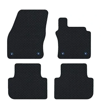 Image of Nicoman Hex Fully Tailored Car Mats Fit (2016 present Tiguan MK2) (Full Set 4 Piece,Black)