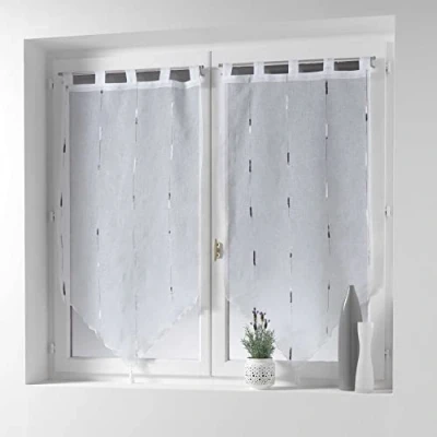 Image of Douceur d&#039;Intérieur Soft Chenilla Pair Polyester Grey 2 x 90 cm