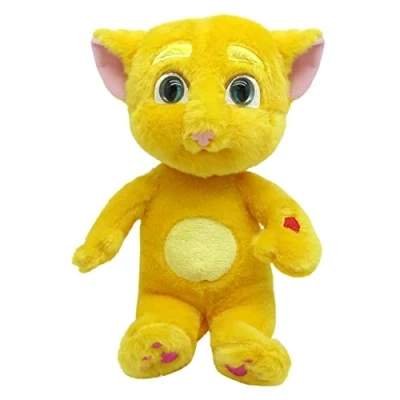 Image of RELSY Talking Ginger Cat Soft Toy,Ginger Teddy,Talking Tom and Friends Plush Toy,Interactive Talkback Toy 10 inch/25cm Tall