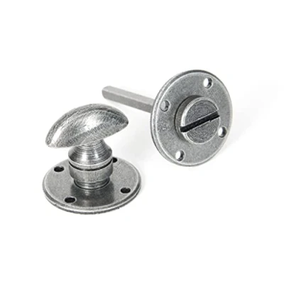 Image of From The Anvil Pewter Round Bathroom Thumbturn