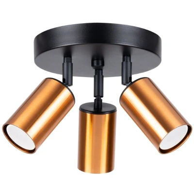 Image of Winx 3 Light Ceiling Spotlight Clusters Black, Copper