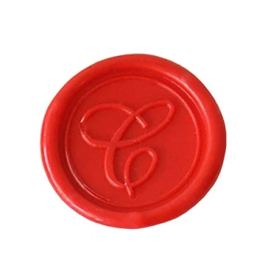 Image of Herbin 40303T Modern English Handwriting brass disc for sealing wax, letter C
