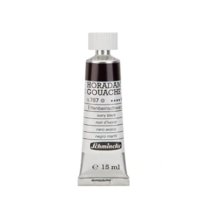Image of Schmincke : Horadam Gouache Paint 15ml Ivory Black