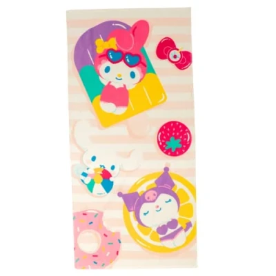 Image of Franco Collectibles Sanrio Hello Kitty &amp; Friends My Melody Super Soft Cotton Bath/Pool/Beach Towel, 60 in x 30 in, (Official Licensed Product)