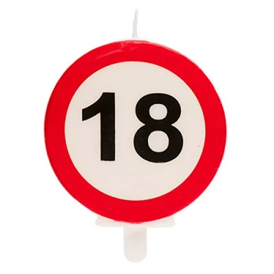 Image of Dekora Birthday Candles for Cakes with Forbidden Sign Number 18