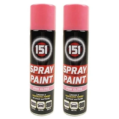 Image of 250ml High Grade Matt Gloss Household Spray Paint Can for Autos Wood Metal Plastic Graffiti (1, Pink Gloss)