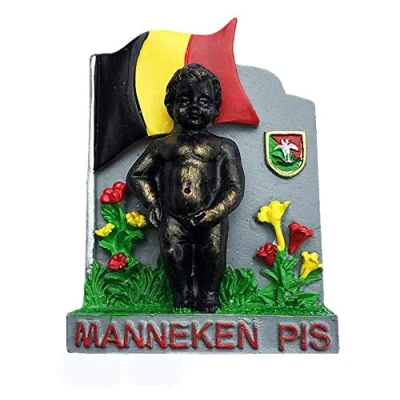 Image of Manneken Pis Brussels Belgium Fridge Magnet Travel Souvenir Gift Collection Home Kitchen Decoration Magnetic Sticker Refrigerator