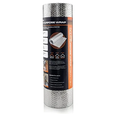 Image of SuperFOIL Foil Insulation Roll 0.6m x 7.5m Energy Saving DIY Bubble Sheet 3 in 1 Sustainable Thermal Reflective Radiant Barrier &amp; Vapour Multi Purpose for Home Auto