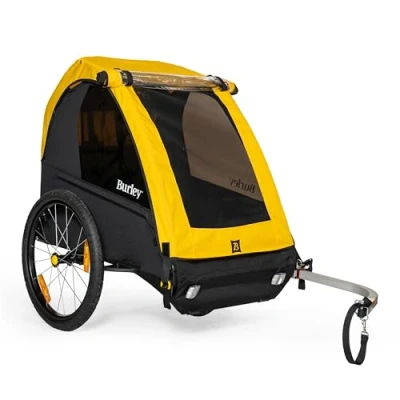 Image of Burley Bee Kids Bike Trailer, Yellow/Black, Double