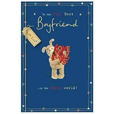 Image of Boofle to The Very Best Boyfriend Birthday Greetings Card