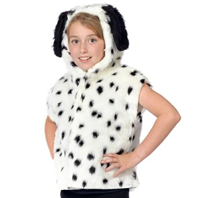 Image of Charlie Crow Dalmatian Costume for kids one size 3 8 Years.