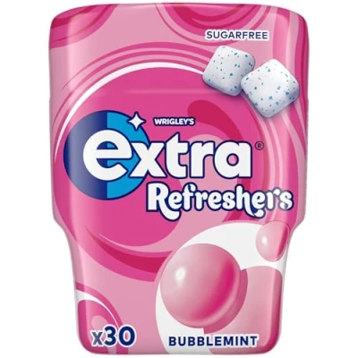 Image of Extra Refreshers Chewing Gum, Bubblemint Flavour, 30 Count (Pack of 1)