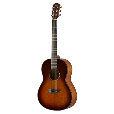 Image of Yamaha CSF1M Western Guitar, Compact, Practical and Elegant Acoustic Guitar with a Rich Sound, Whether You’re on the Move or in Studio, Includes Padded Hard Bag, Tobacco Brown Colour, ¾ size