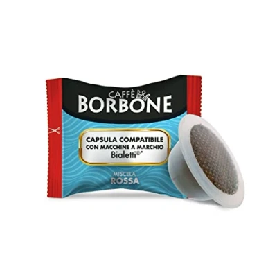 Image of Caffè Borbone Red Coffee Blend 100 Capsules Compatible with Bialetti®* Machines