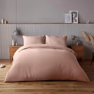 Image of Silentnight Supersoft Collection Pink Duvet Cover Set. Snuggly Easy Care Quilt Bedding Set Double (200cm x 200cm) + 2 Matching Pillowcase