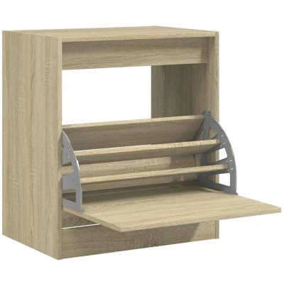 Image of vidaXL Shoe Cabinet Sonoma Oak 60x42x69 cm Engineered Wood
