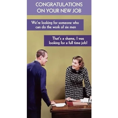 Image of New Job Card, Congratulations Funny Card
