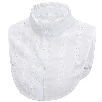 Image of LoudSung Fake Collar Detachable Half Shirt Blouse False Floral Lace Elegant for Women Girls