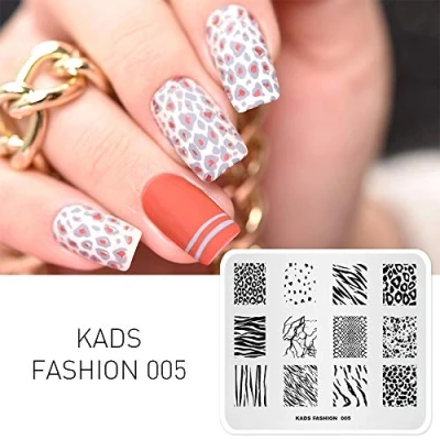 Image of KADS Nail Stamping Plate Fashion Art Stamp Template DIY Image Manicure Stencil Tools (FASHION 005)