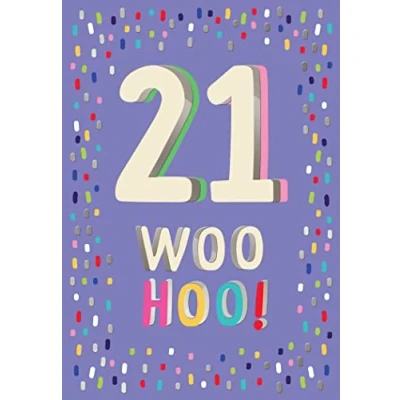 Image of Piccadilly Greetings 21st Birthday Girl Milestone Card Age 21, Approx. 7 x 5 inches