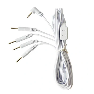 Image of KONMED 1 Pair Tens Lead Wires Jack 2.5mm Plug 2.0mm Pin Connection