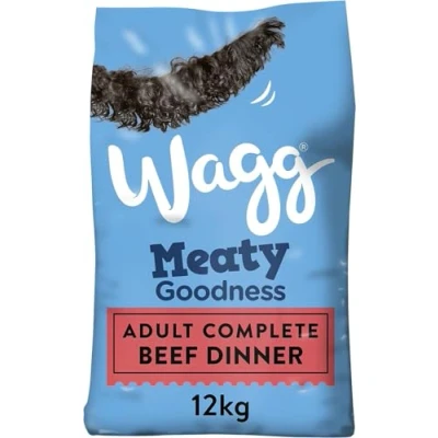 Image of Wagg Meaty Goodness Complete Dry Adult Dog Food Beef Dinner 12kg Ingredients Come 1st