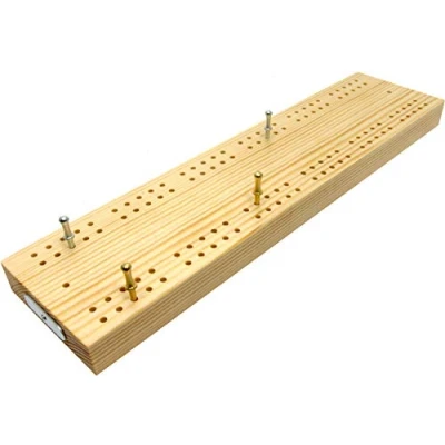 Image of Wooden British cribbage board 30cm (12&quot;)
