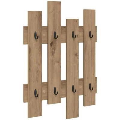 Image of Wall mounted Coat Rack with Storage Artisan oak Engineered wood vidaXL