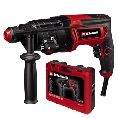 Image of Einhell TC RH 800 4F Rotary Hammer Drill SDS Plus 4 in 1 Electric Drilling / Pneumatic Impact Chiselling With and Without Lock 800W, 2.5 Joule Force, Speed Control