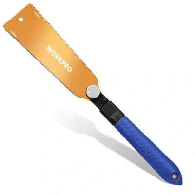 Image of WORKPRO 210mm Japanese Pull Saw, Double Edged 18&amp;7 9TPI Flush Cut SK5 Flexible Blade Hand Saw for Craft, Hobby, DIY, Trim Woodworking