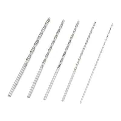 Image of Hilitand 5pcs High Speed Steel Twist Drill Bit Set, Extra Long 5.9 6.3 inch, 2 5mm for Wood Plastic Aluminum
