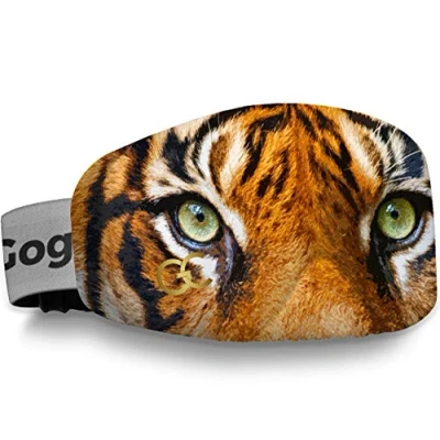 Image of GogglesCover Premium Protective ski and snowboard goggles cover, tiger design