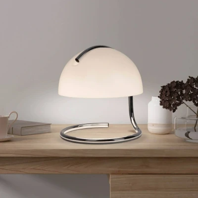 Image of Näve Burano table lamp, white, height 25 cm, glass/metal, E27