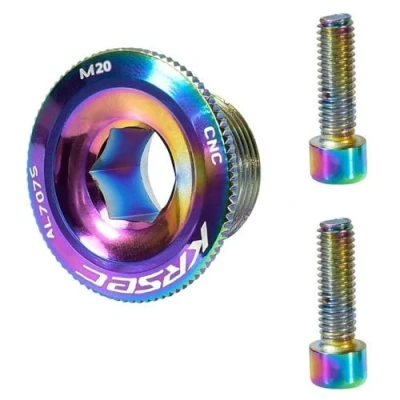 Image of MiOYOOW Bike Crank Arm Bolts, M20 Fixing Bolt Bicycle Cranket Screw Aluminum Alloy for Mountain Road