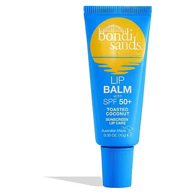 Image of Bondi Sands Toasted Coconut Lip Balm with SPF 50+ Nourishing Formula Locks in Moisture + Provides UVA+UVB Protection, Enriched Shea Butter, Jojoba Oil, and Vitamin E, Vegan Cruelty Free 10g