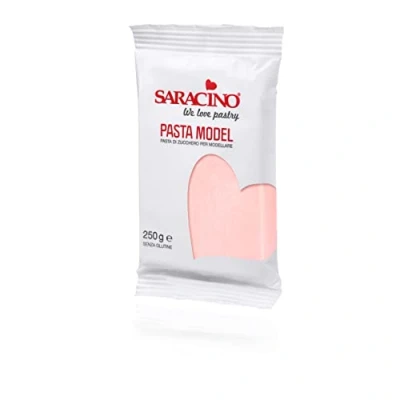 Image of Saracino Sugar Paste Pink Baby Model 250g Gluten Free Made in Italy